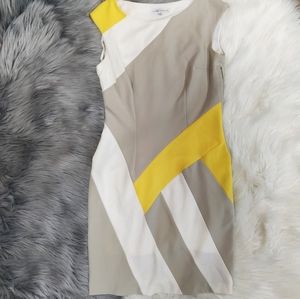 Sandra Darren color block sleeveless dress